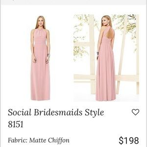 Dessy Group Formal Chiffon Gown in Rose